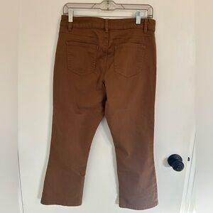 Brown d. jeans straight slight flare ankle jeans